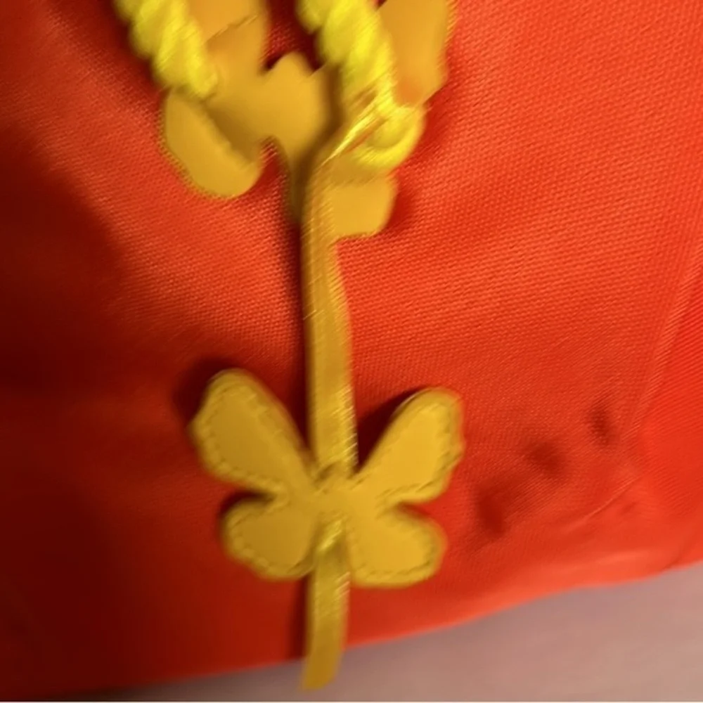 Escada Orange + Yellow Butterfly Retro bag